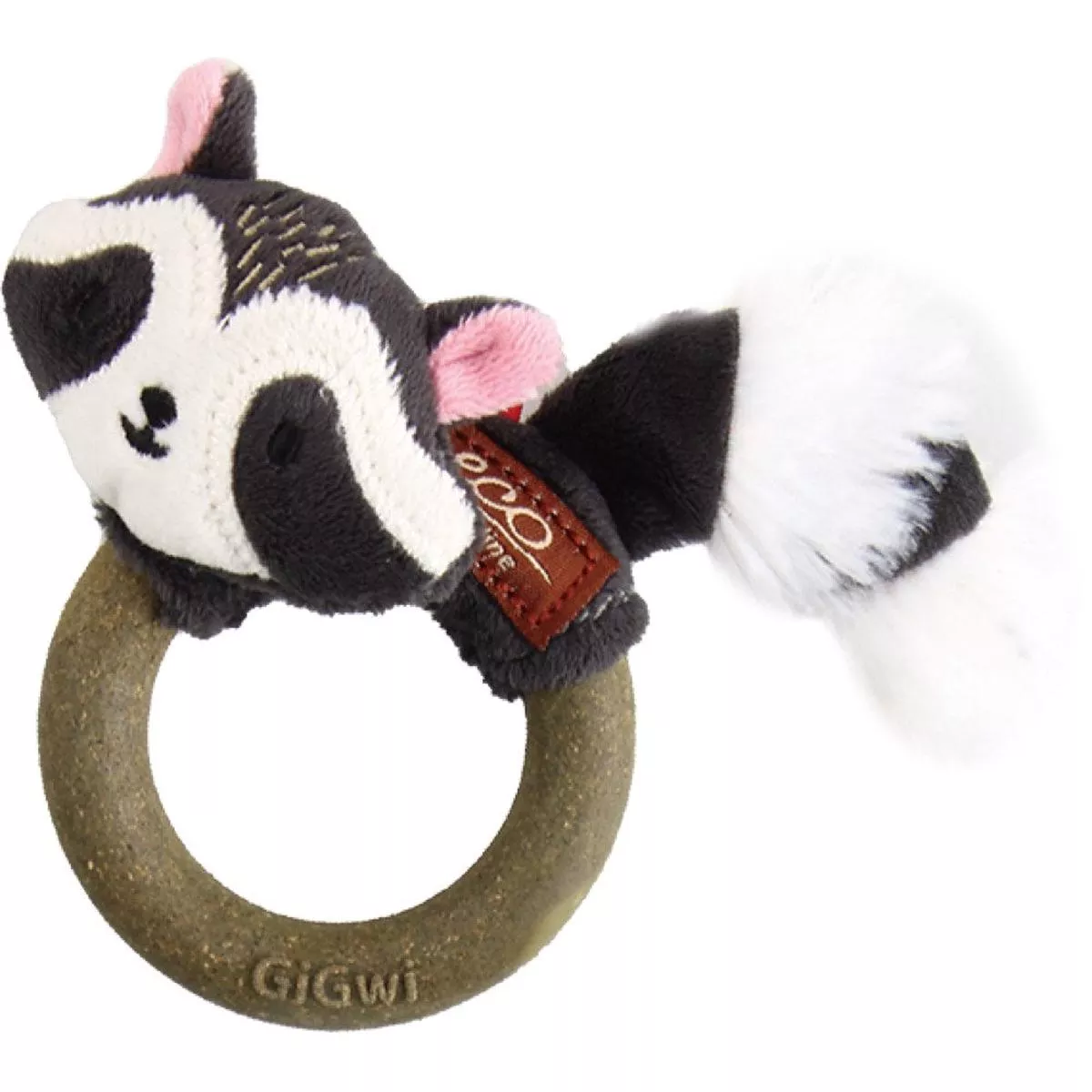 10% OFF: GiGwi Eco Catch & Scratch Silvervine Ring Cat Toy (Raccoon)