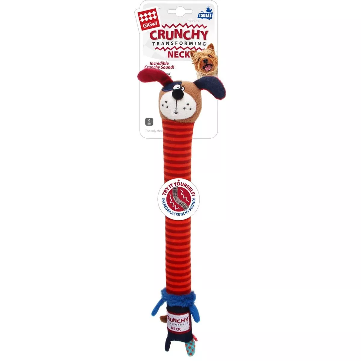 10% OFF: GiGwi Plush Friendz Crunchy Neck Dog Toy (Dog)