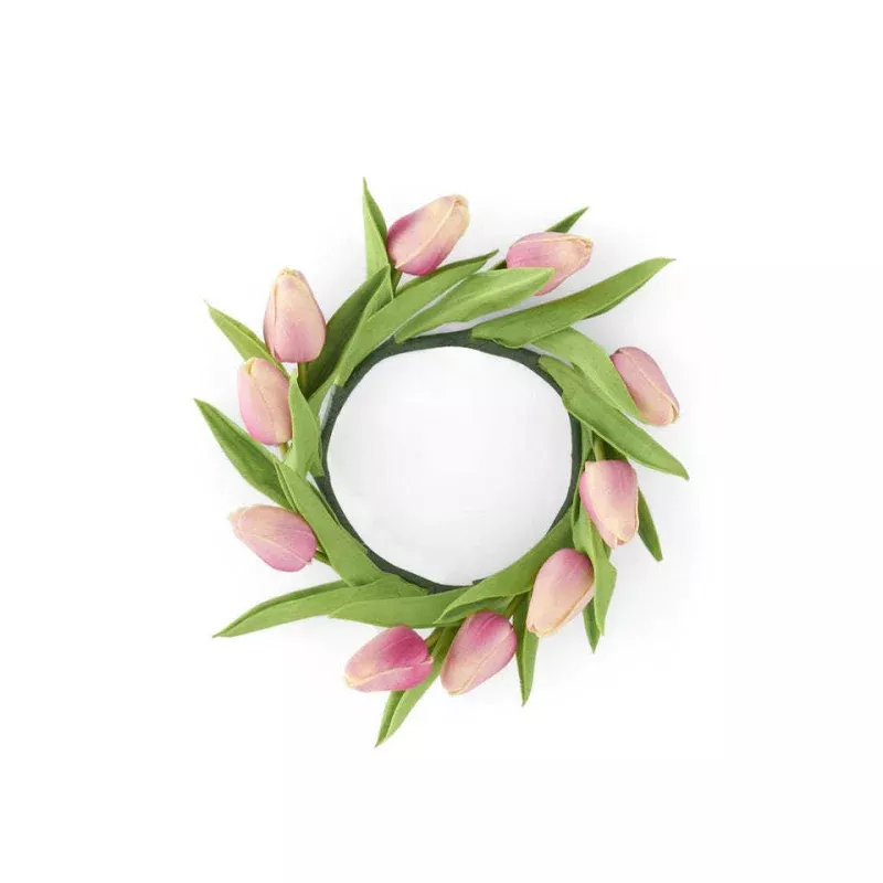 10 Real Touch Mini Tulip Candle Ring