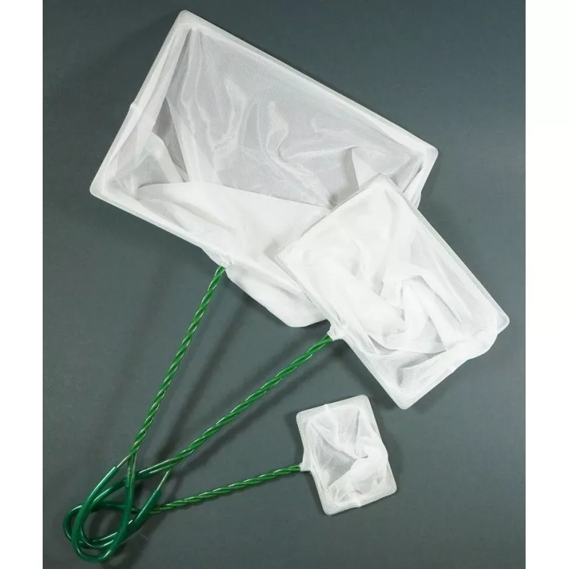 14″ head/ 12.25″ handle White Square Wire handle Net
