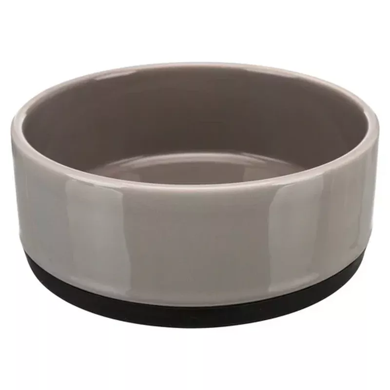 24360 Ceramic bowl with rubber bottom, 0.4 l/diam. 12 cm, grey