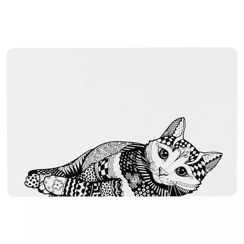 24788 Zentangle place mat, 44 x 28 cm, white/black