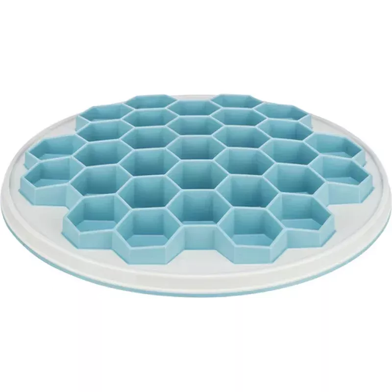 25039 Hive Slow Feeding plate plastic/TRP/TPE, 30 cm, grey/blue