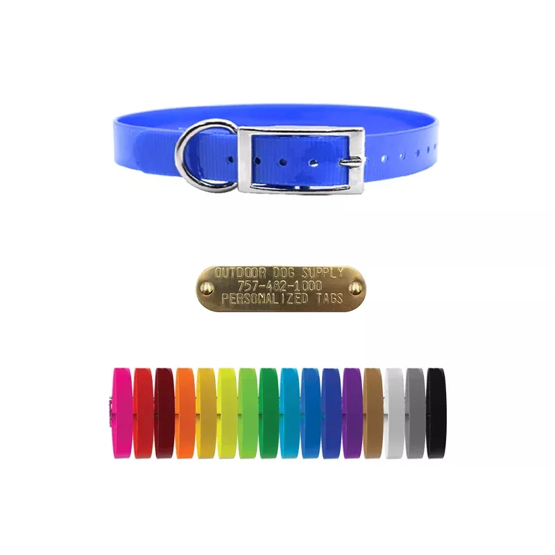 3/4″ Solid Premium Glow Tuff D Ring Dog Collar