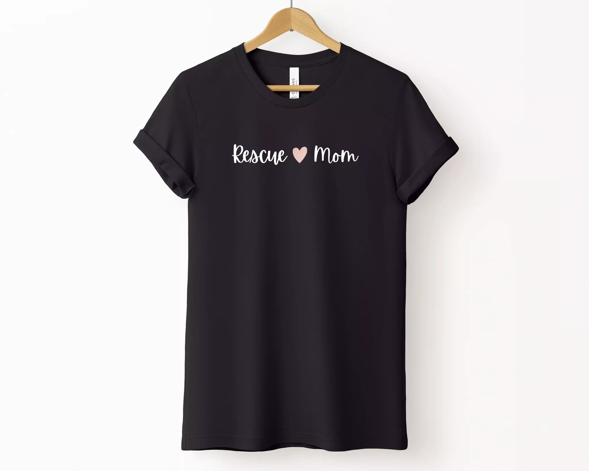 [30% OFF] Rescue Mom Cotton T-shirt, Black