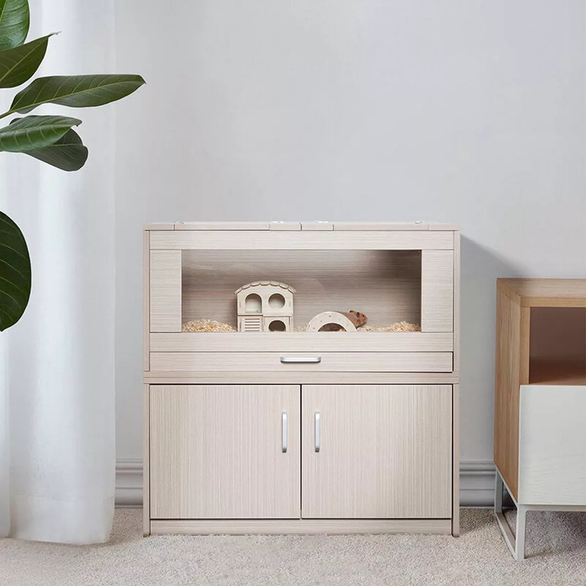 31.5″ Hamster Wooden Cage with Storage Cabinet