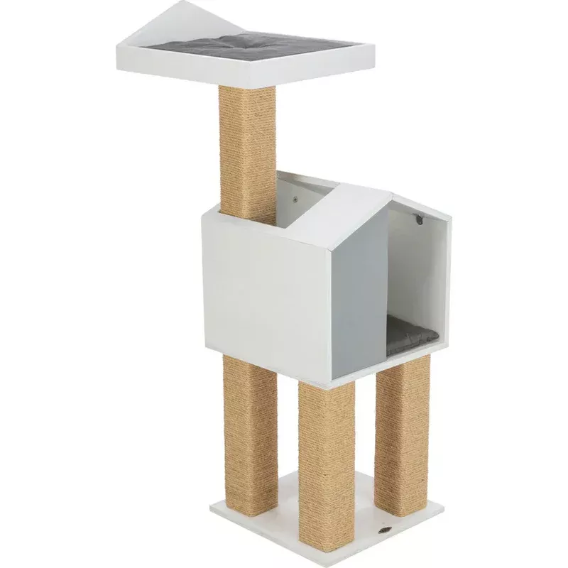 44745 BE NORDIC Jonte cat tree, 115 cm, grey/white