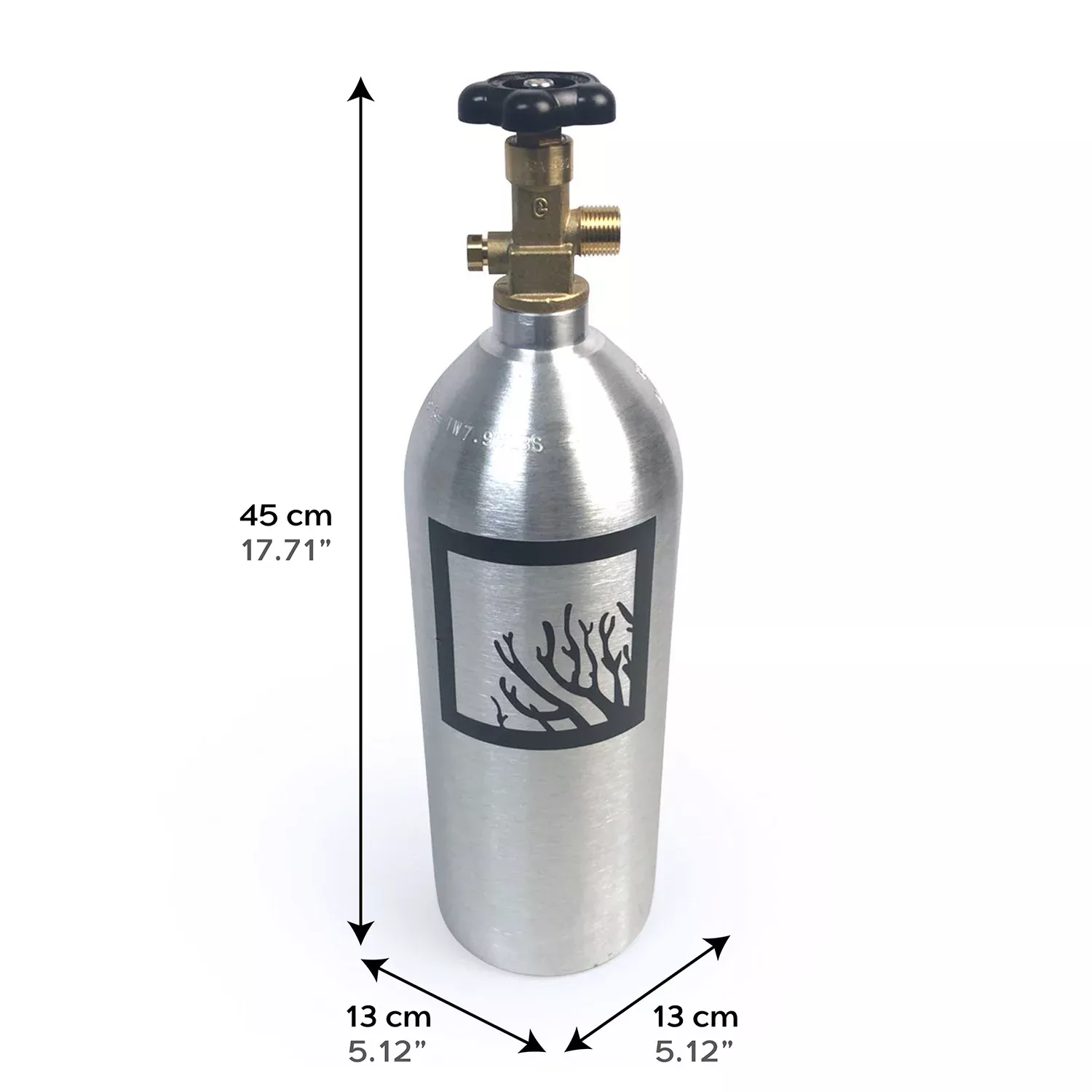 5lb Aluminum CO2 Bottle (Empty) – Brushed Aluminum