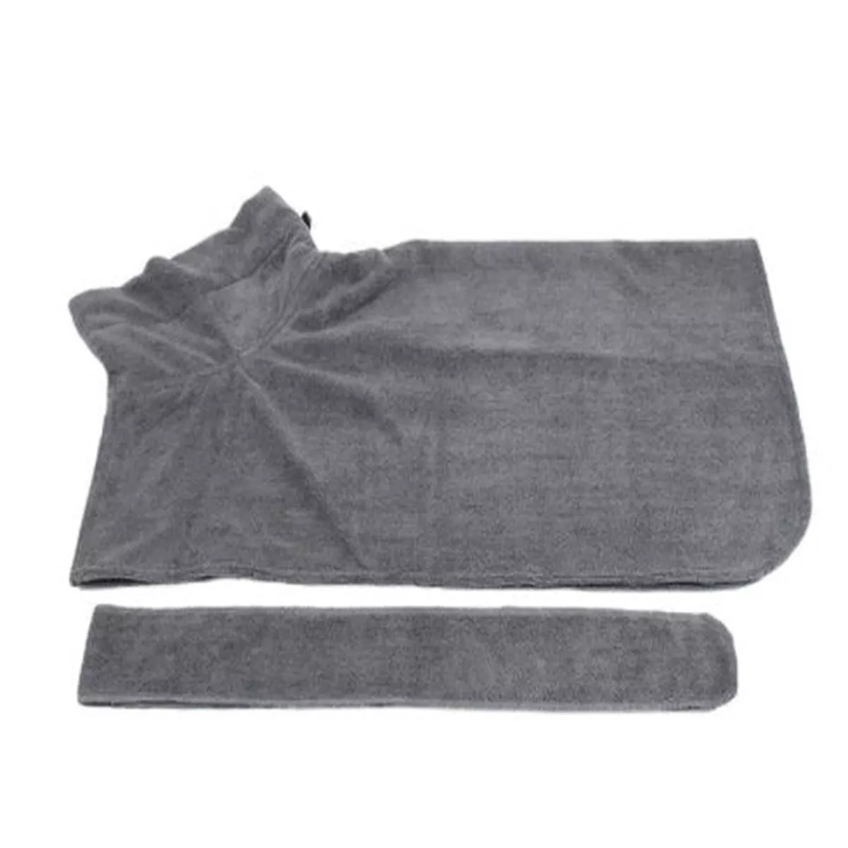 Absorbent Pet Bathrobe With Waist-wrapped Microfiber – Grey | M