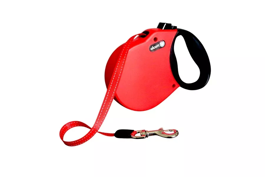 Alcott Adventure Retractable Dog Leash – Small – Bright Red