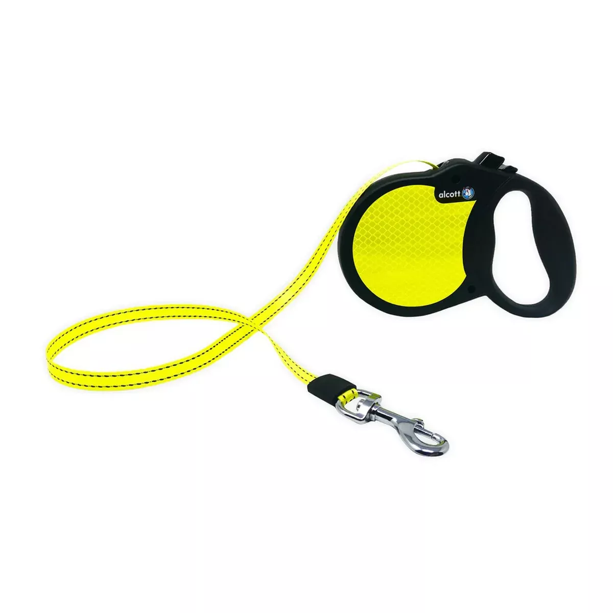 Alcott Reflective Retractable Dog Leash – Medium – Yellow