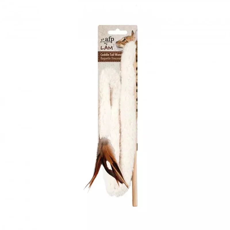 All For Paws Lamb Cuddle Tail Wand Cat Toy