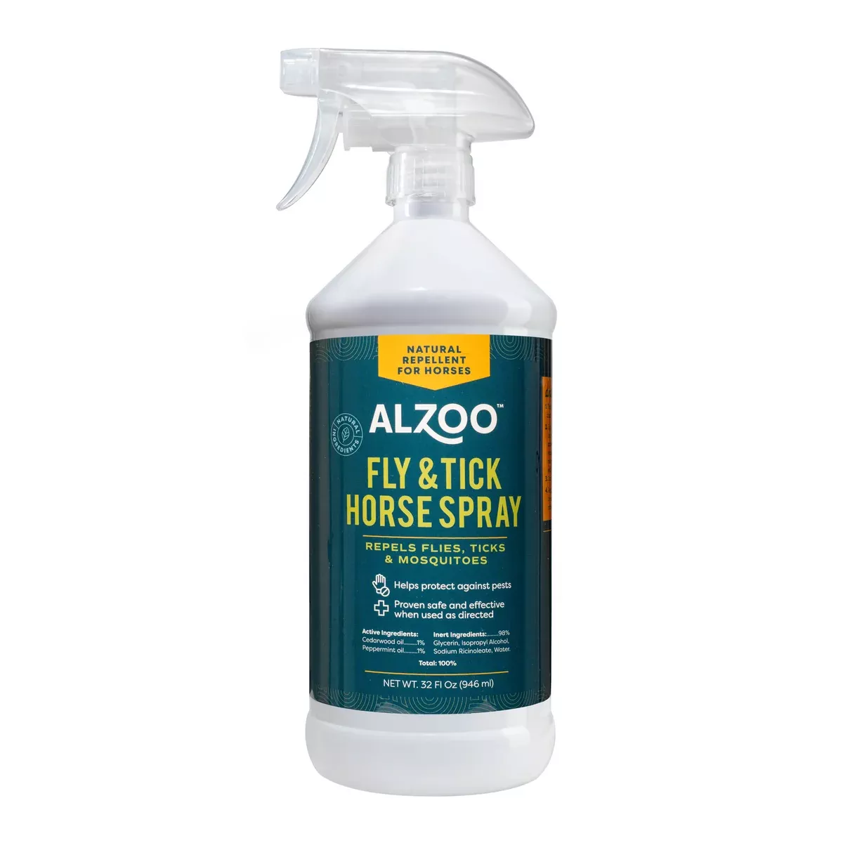 Alzoo Plant Based Flea & Tick Horse Spray - 32oz Spray Bottle