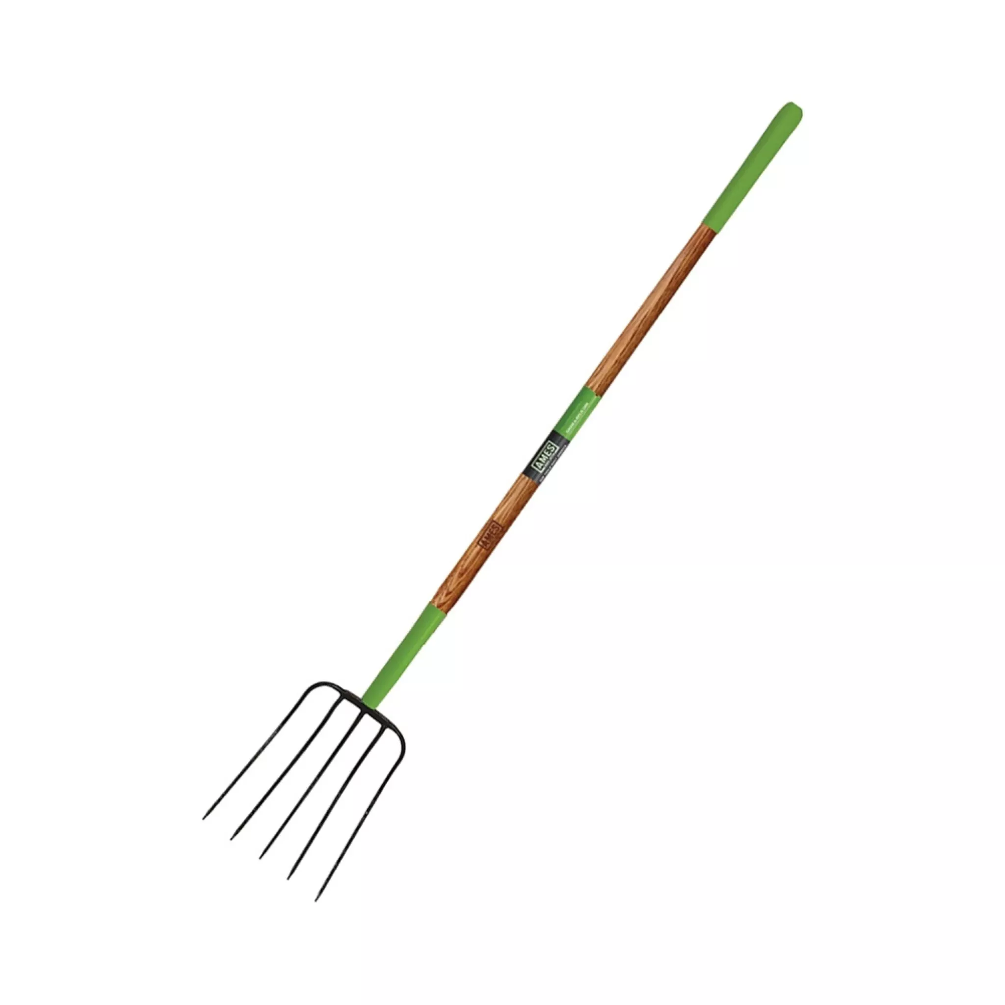 Ames 5 Tine Manure Bedding Pitch Fork 61″ Wood Handle
