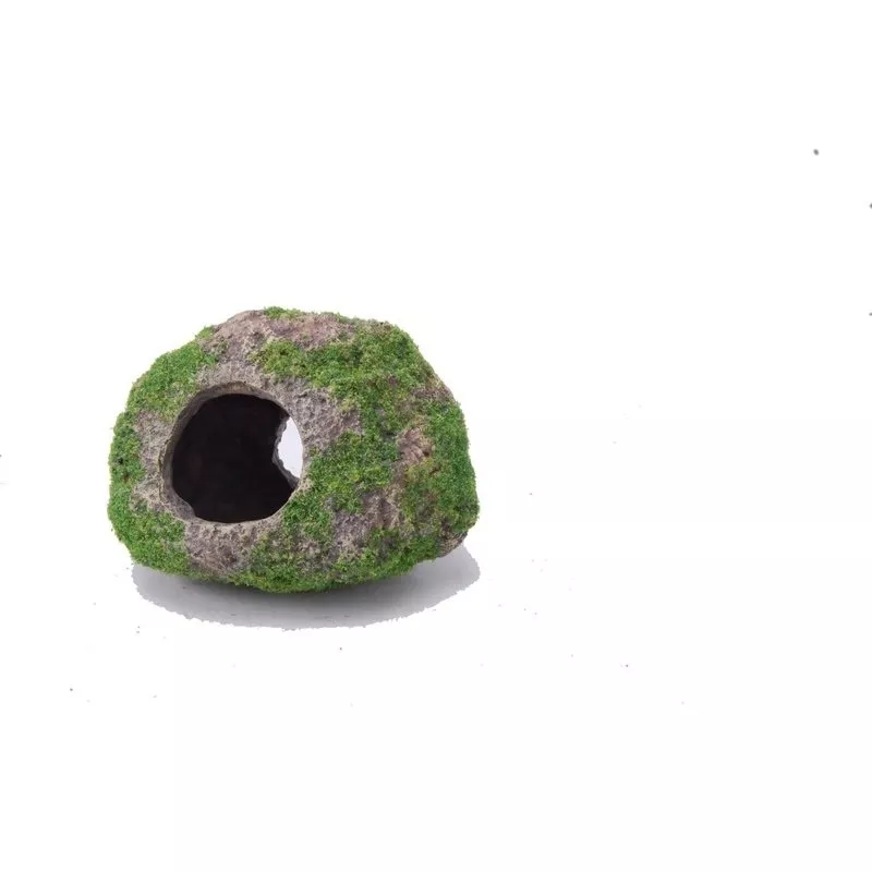 Aquatopia Round Rock with Moss 11 x 10 x 8cm