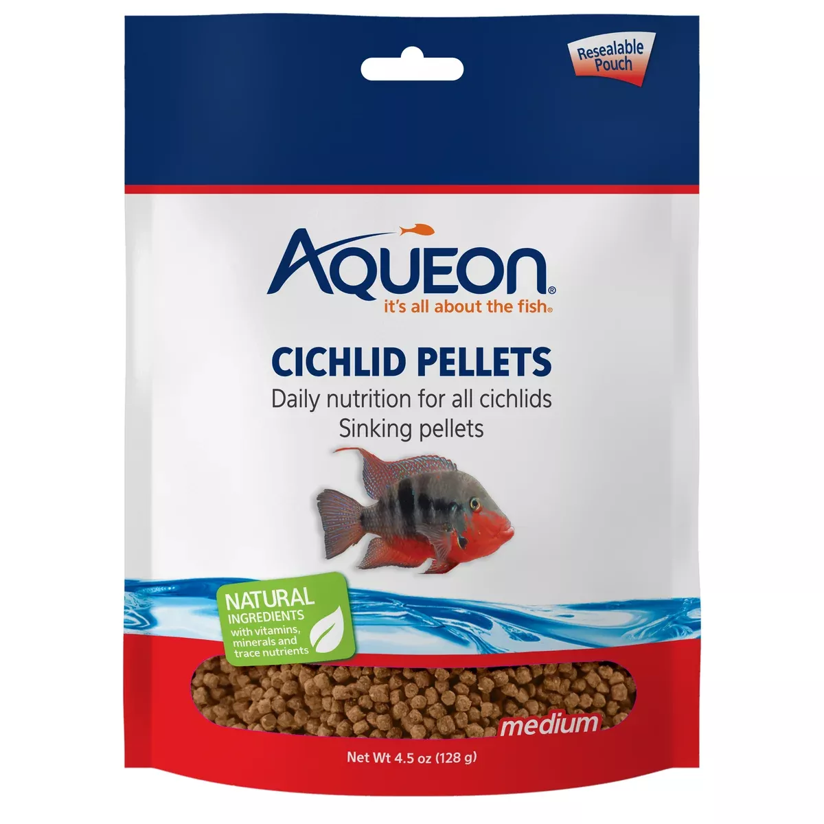 Aqueon Medium Cichlid Pellet Fish Food