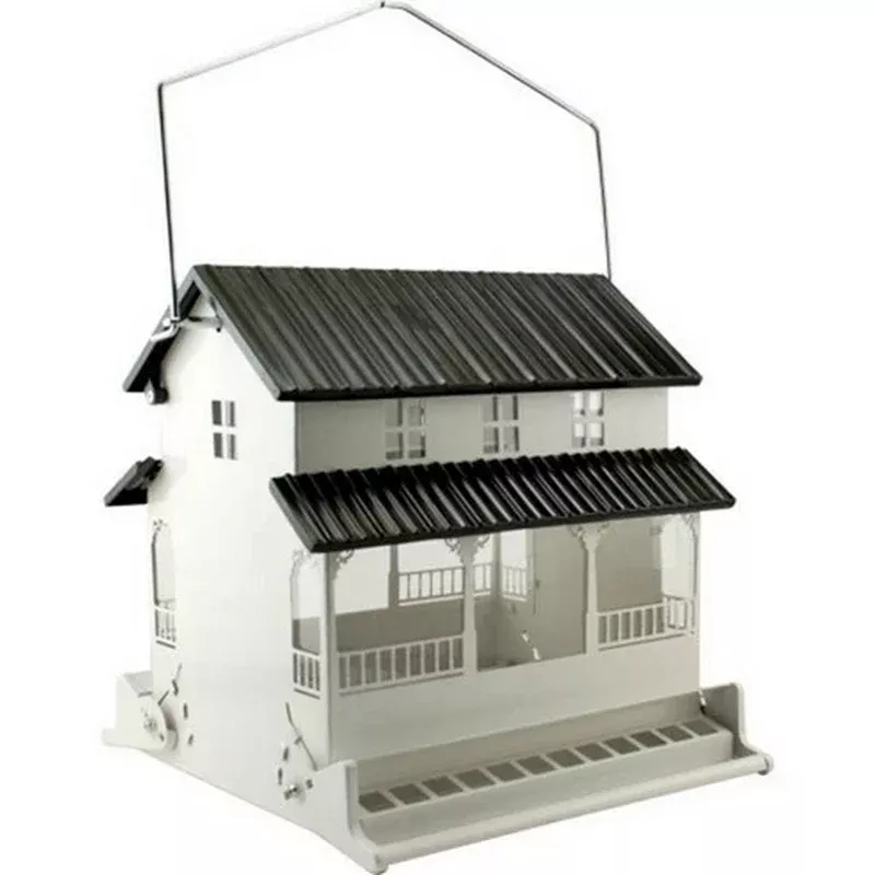 Audubon, Rustic Farmhouse Absolute Farmhouse Bird Feeder, 13 Lbs,White