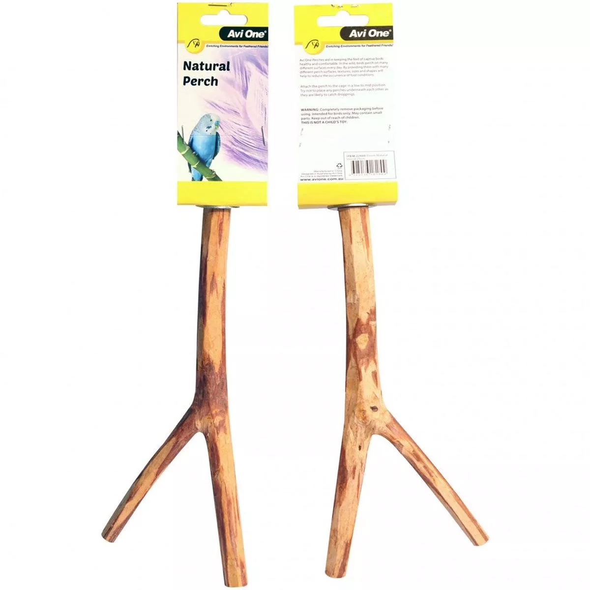 AVIONE PERCH NATURAL WOOD 25CM