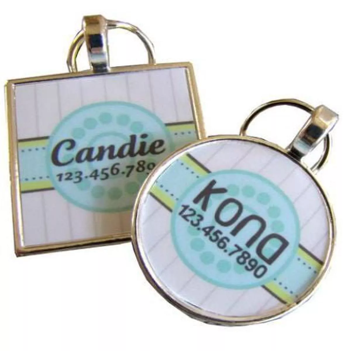 Beach House Silver Pet ID Tag