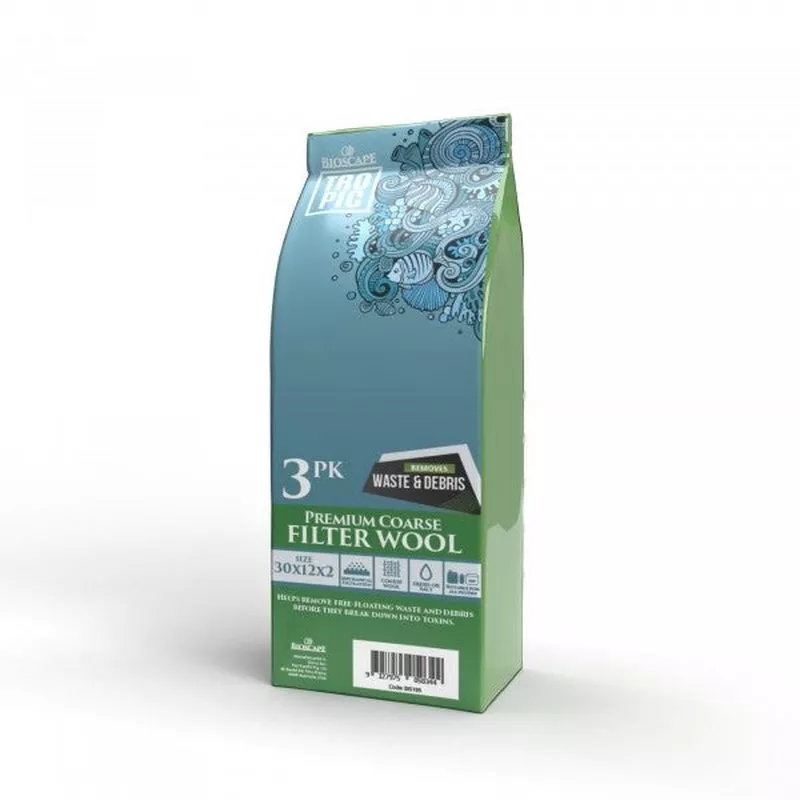 Bioscape Premium Coarse Filter Wool 3 Pack – Blue