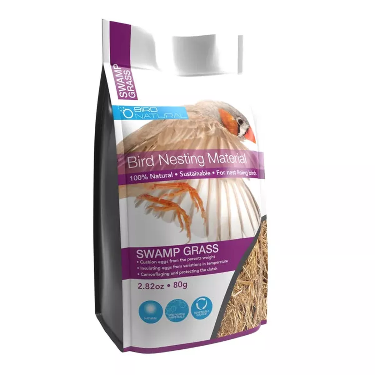 BIRD NATURAL NEST MATERIAL SWAMP GRASS 80G
