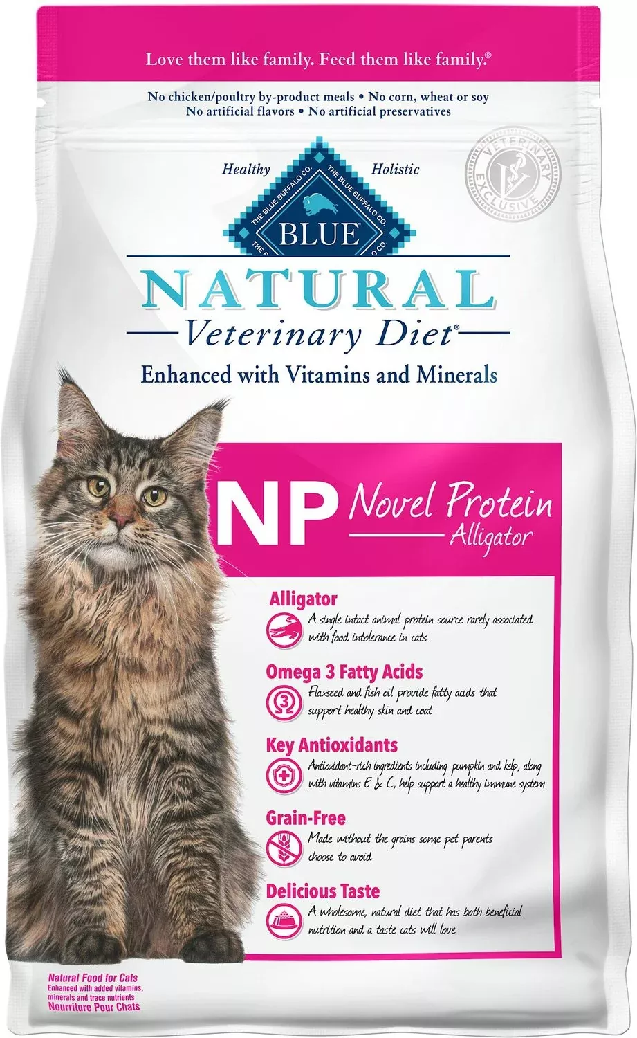 Blue Buffalo Natural Veterinary Diet NP Novel Protein - Alligator Dry Cat Food