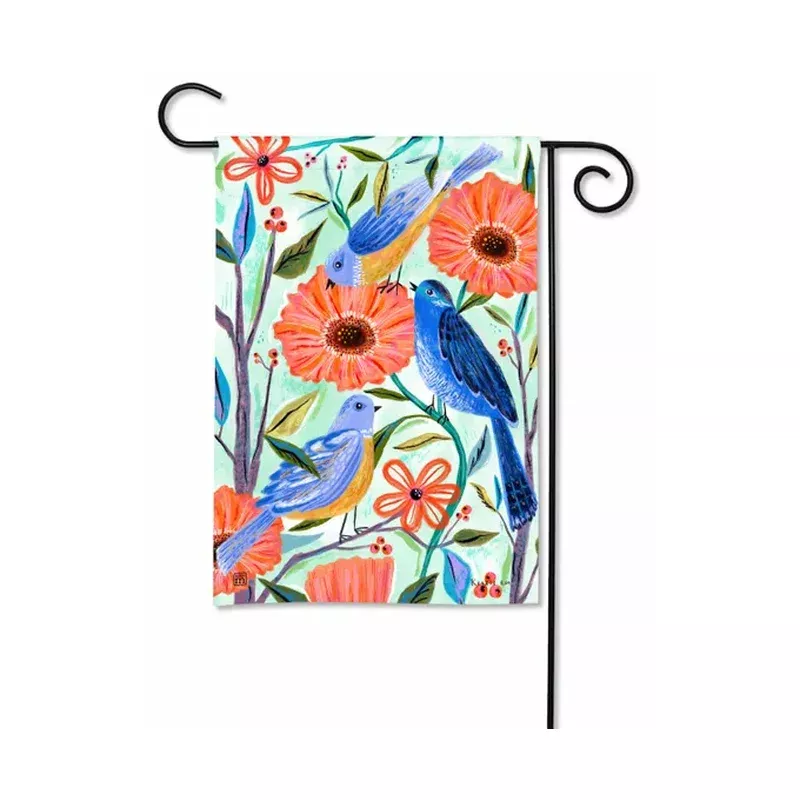 Bluebirds and Blossoms Garden Flag
