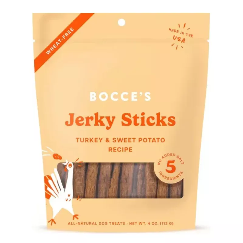 Bocce’s Jerky Sticks Turkey & Sweet Potato 4 oz.