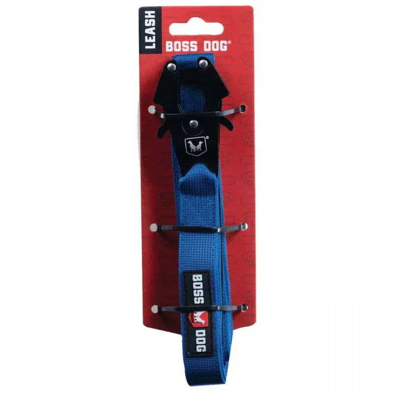 Boss Dog Tactical Dog Leash 4′ x 1.25″ Solid Blue
