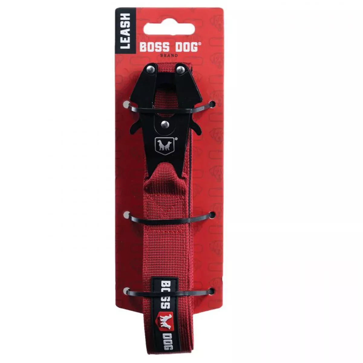 Boss Dog Tactical Dog Leash 4′ x 1.25″ Solid Red
