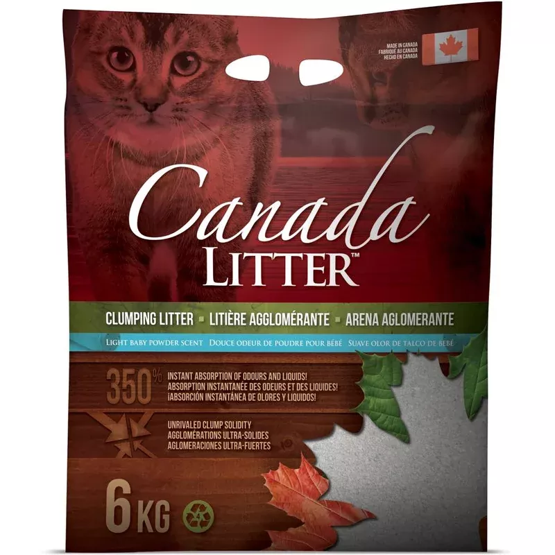 Canada Clumping Clay Cat Litter – Baby Powder 8kg