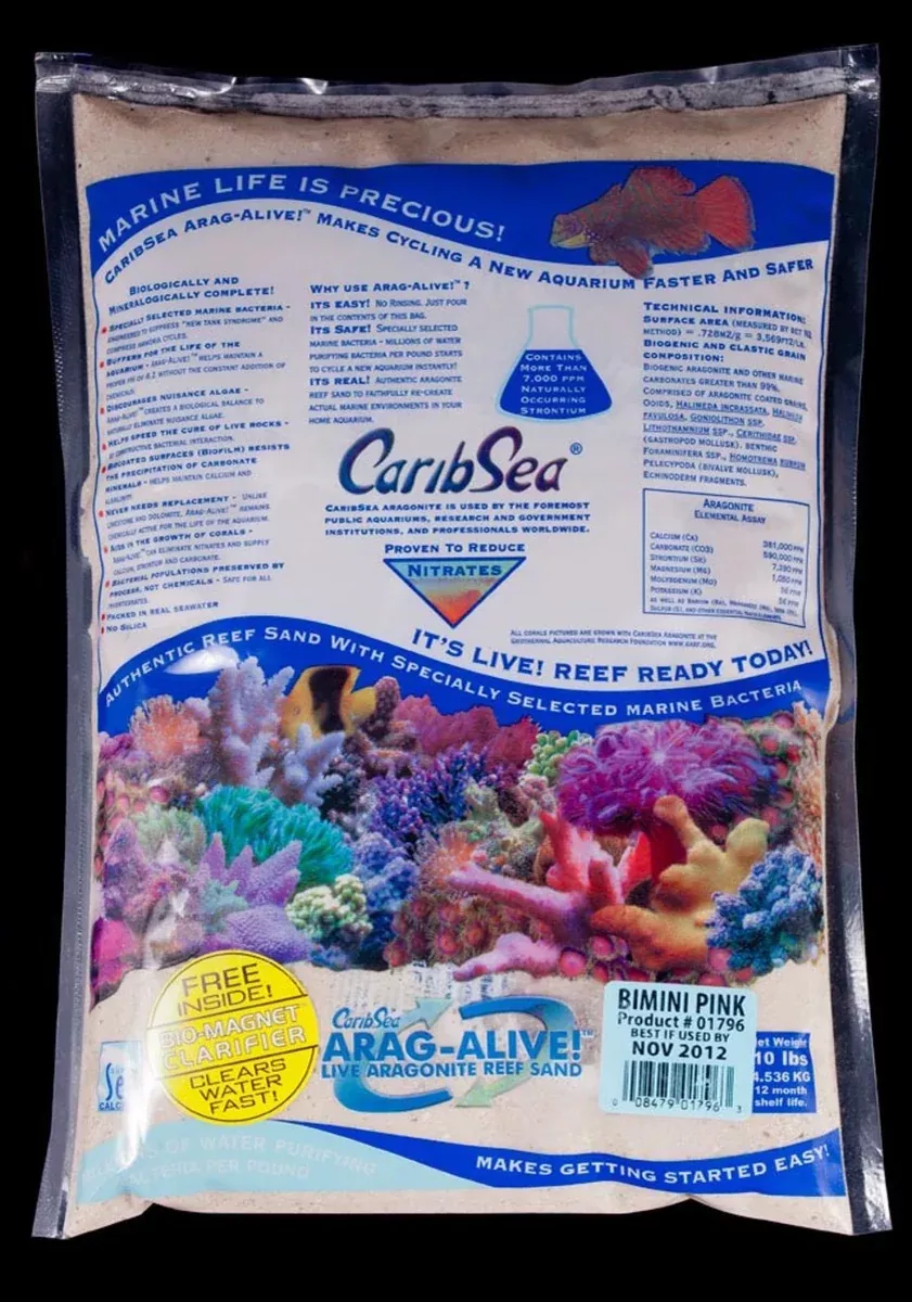CaribSea Arag-Alive Bimini Pink Aquarium Substrate