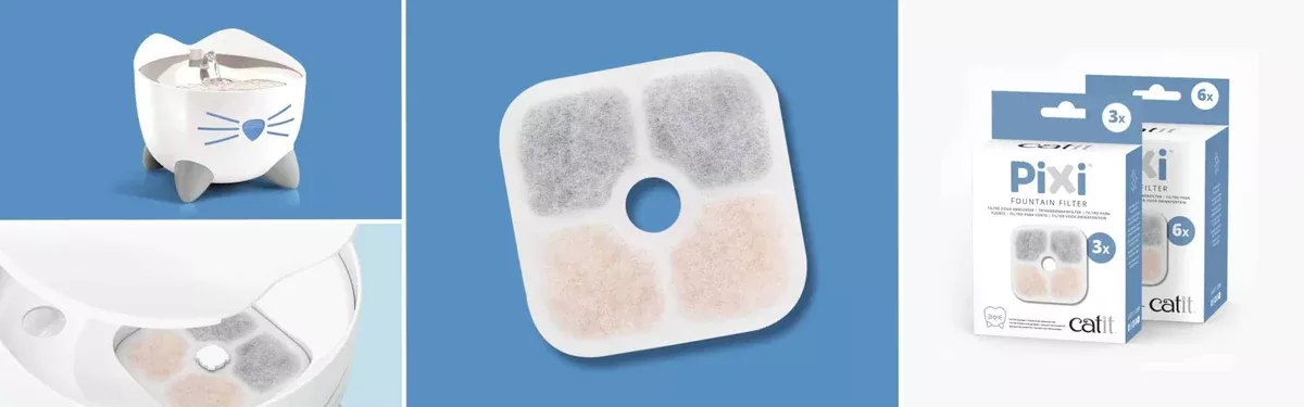 Catit Pixi Water Fountain Replacement Filters – 6 Pack