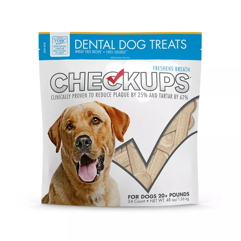 Checkups Dental Dog Chews 24-Count, 3-lb Bag