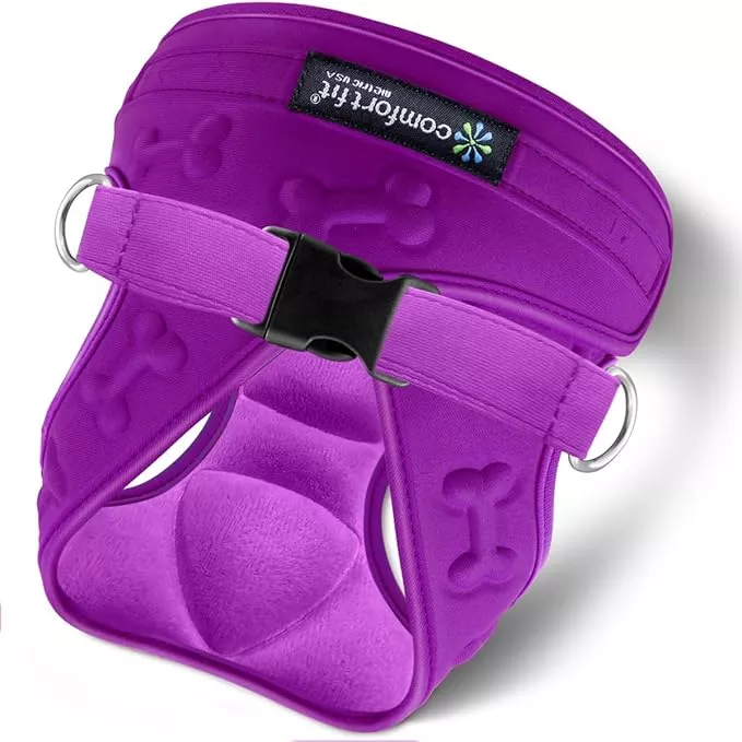 Comfort Fit Dog Harness Small Medium Sized Dogs Extra Comfort No Pull Step in Dog Harness with Adjustable Buckles Soft Padded Easy Control Vest Harness Training Walking Running Inside Velvet Plush