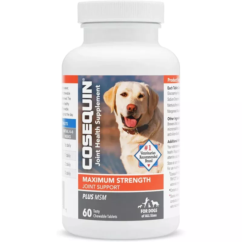 Cosequin Maximum Strength Plus MSM Chewable Tablets 60-Count, Dog Supplement