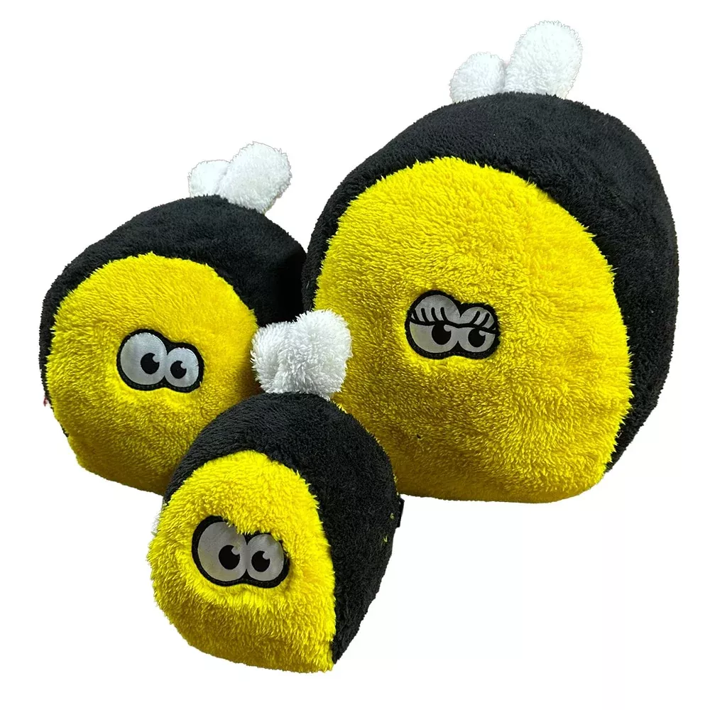 Cycle Dog Duraplush Fuzz Ball Bumble Bee Dog Toy – Medium