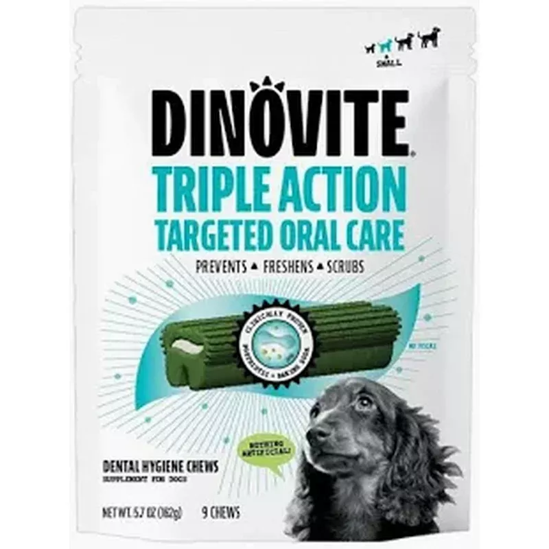 Dinovite Dental Dog Chew Small – 9 Count