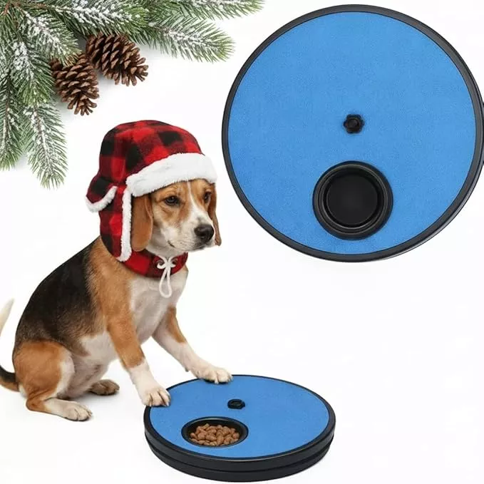 Dog Nail Scratch Board with 2 Knobs (Training & Daily) – Stress Free Dog Nail File Board for Anxiety – Interactive Cognitive Puzzle Toy & Treat Dispenser Alternative to Clippers