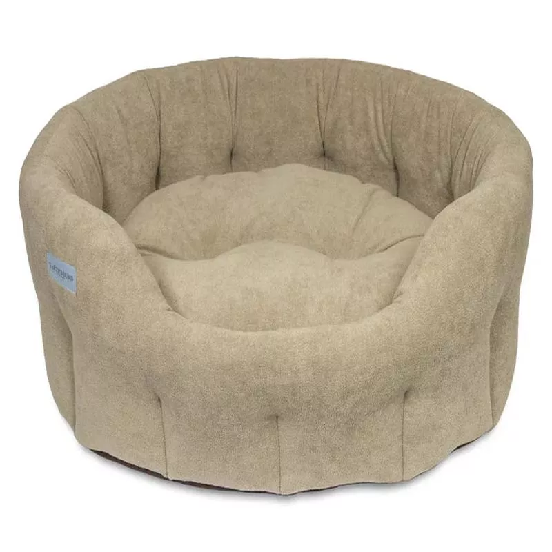Earthbound Round Devon Bed Seashell Taupe