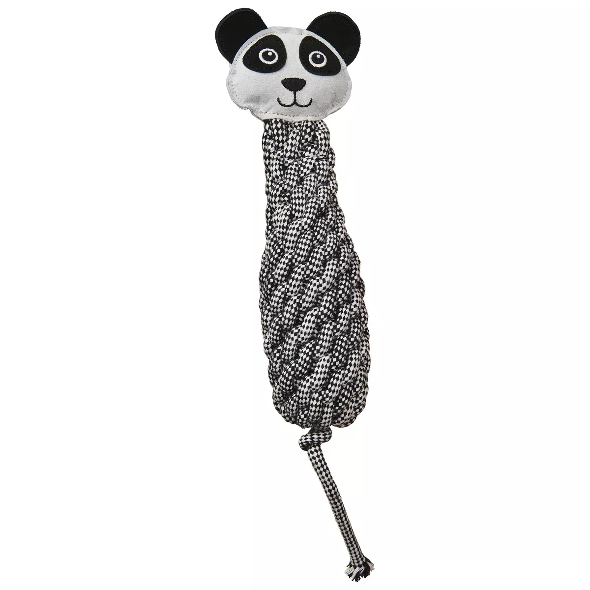 Ethical Products Dura-Fused Leather Bottle Panda Dog Toy – 16″
