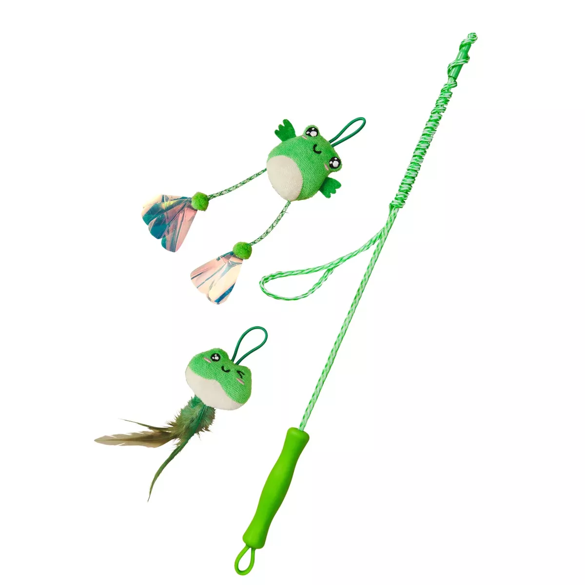 Ethical Products Loopity Loop Frog & Tadpole Wand Cat Toy