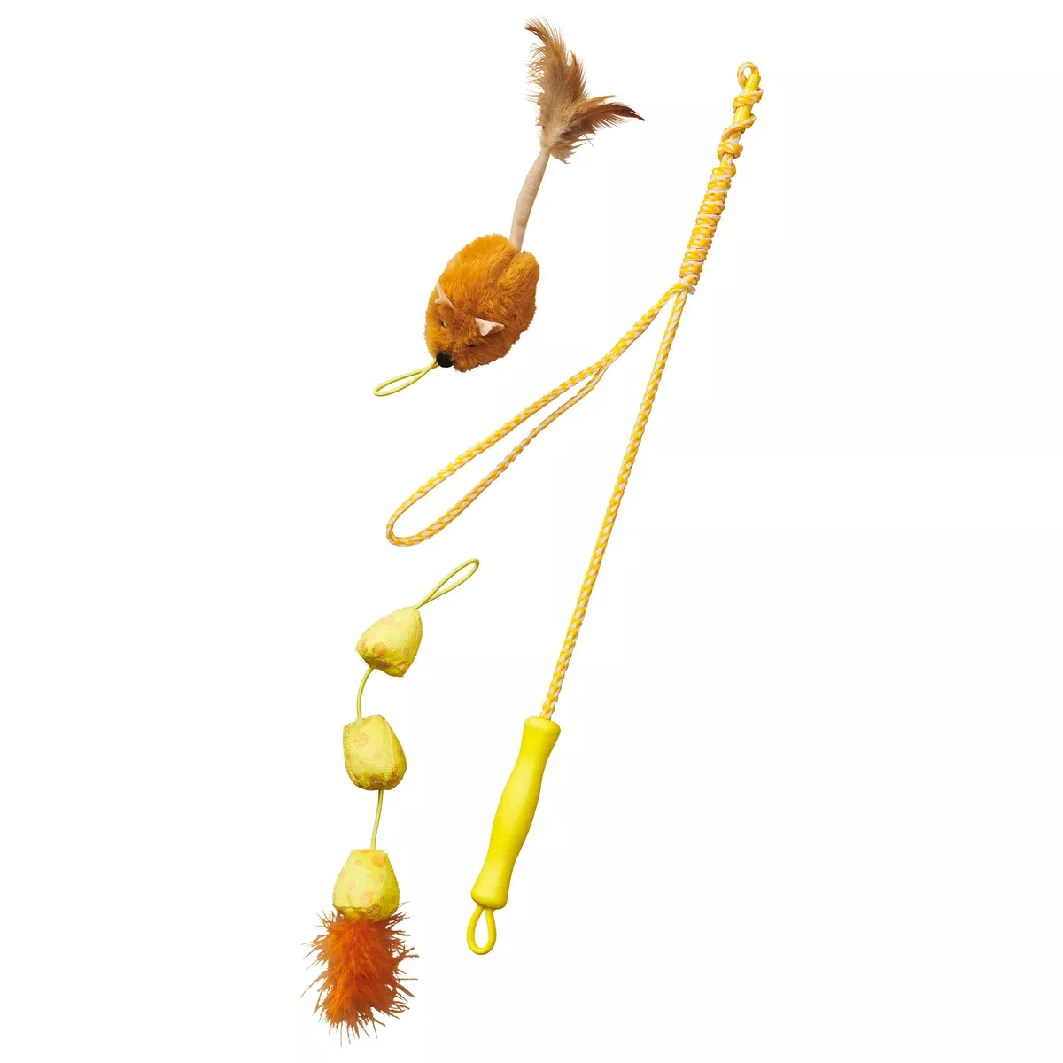 Ethical Products Loopity Loop Mouse & Cheese Wand Cat Toy
