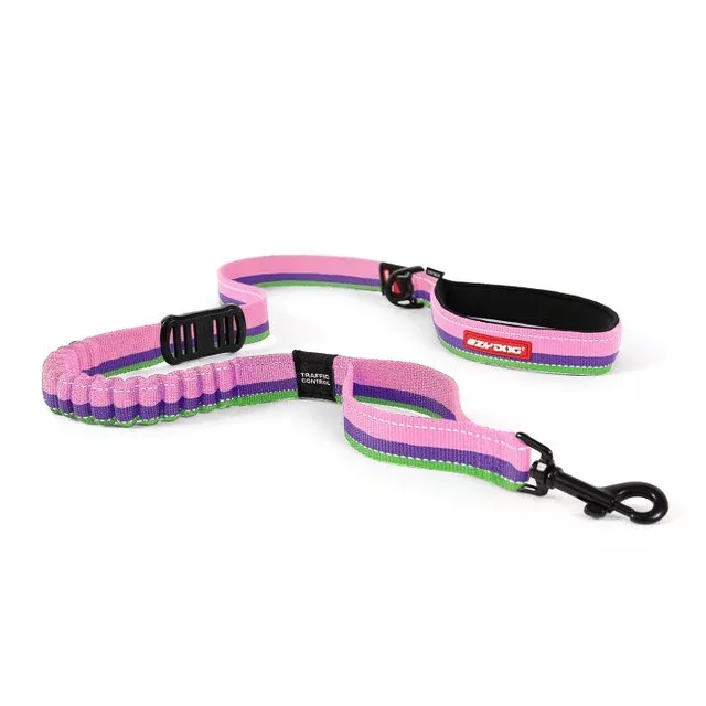 EzyDog Bubblegum Zero Shock Dog Leash 48″