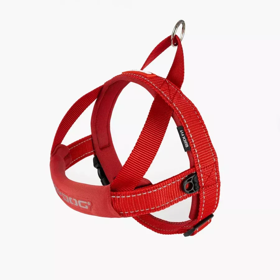 EZYDOG Quick Fit Dog Harness – Small 18-21.5″ – Red