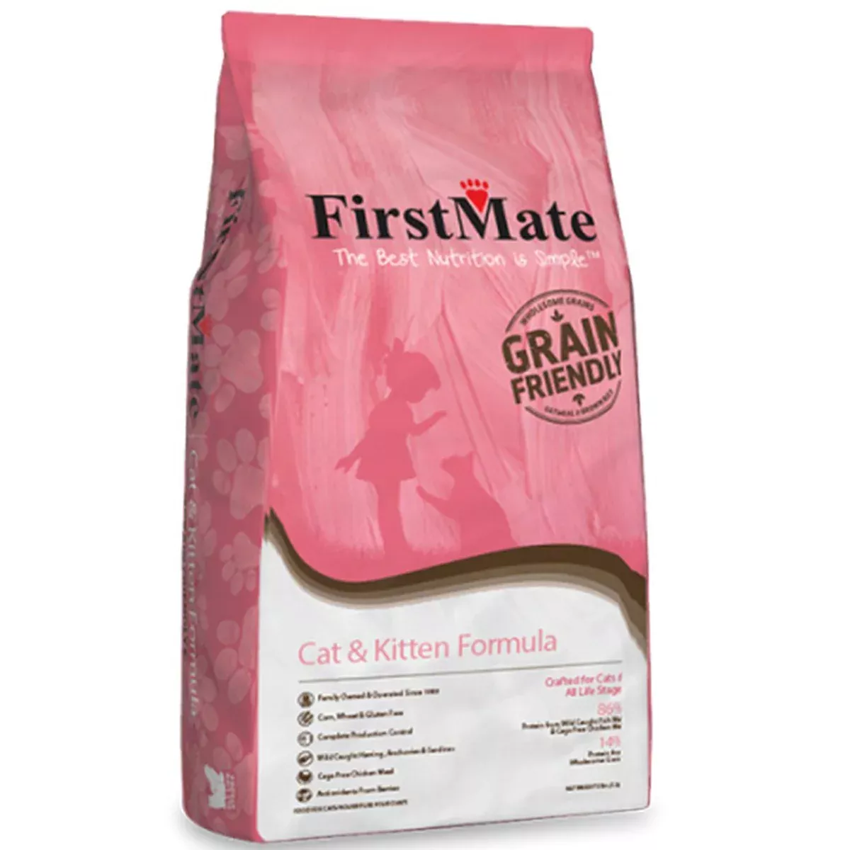 FirstMate Grain Friendly Cat Kitten Food 5lb