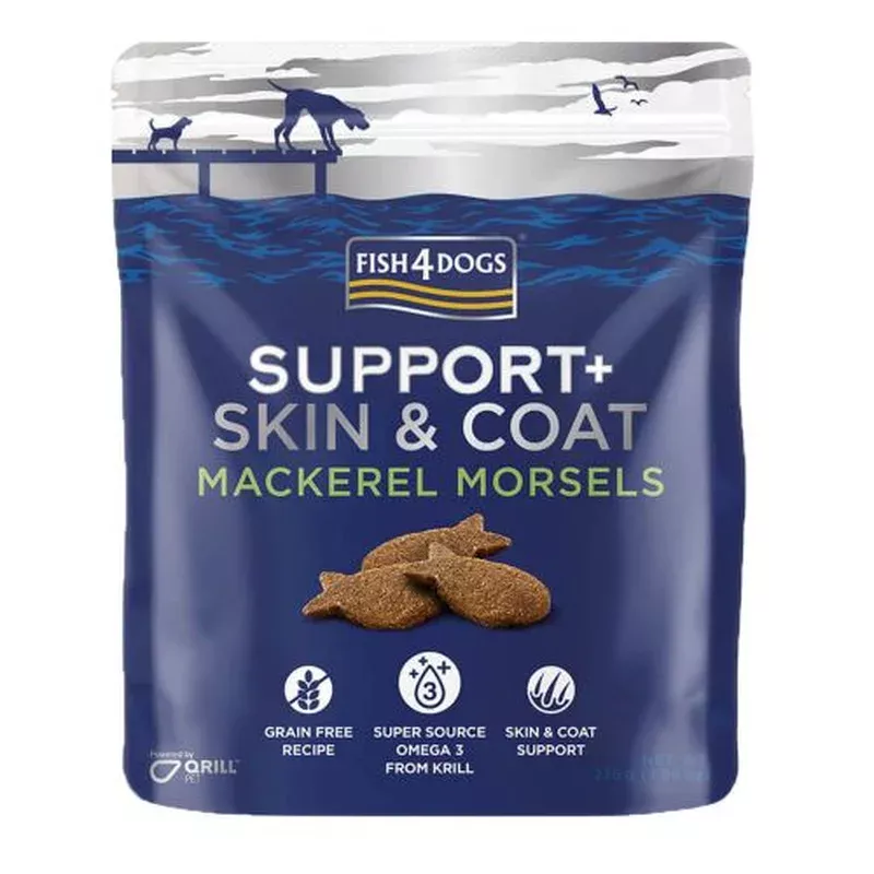 Fish4Dogs support+ Skin & Coat Mackarel Morsels, 225g