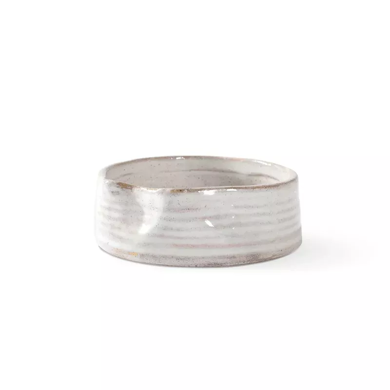 Fringe Ribbed White Stoneware