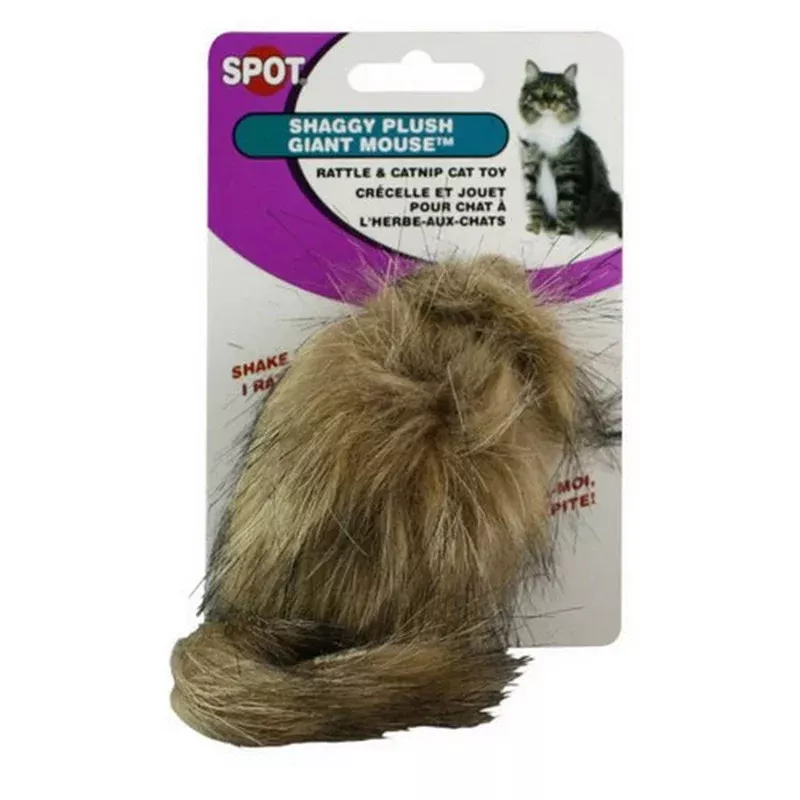 Fur Mouse Cat Toy – Assorted 4.5″ Long by Spot