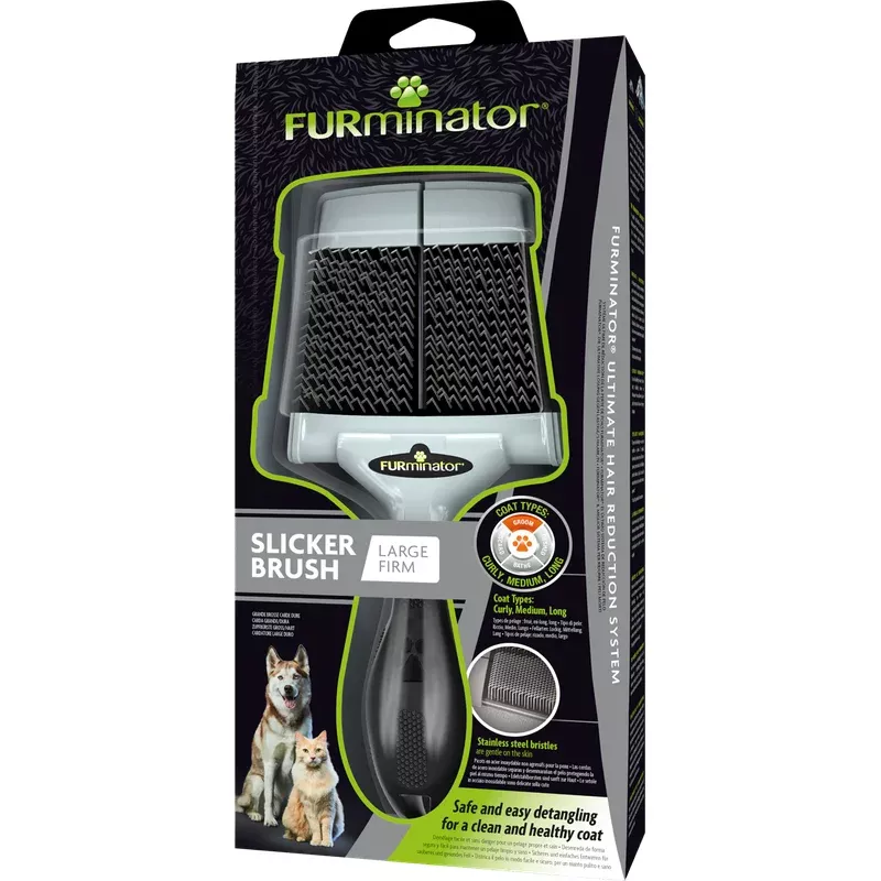 Furminator Dog & Cat Slicker Brush ,Firm, Large